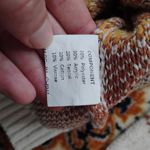 Men's Cowl Neck Button up Sweater - Picture 6 of 6